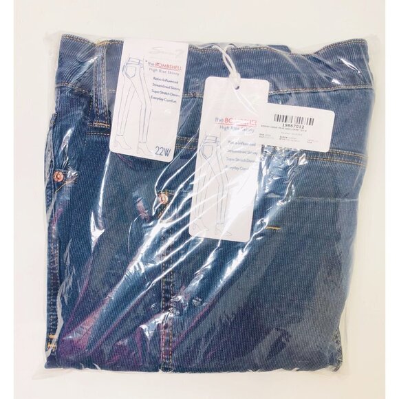 Seven7 Womens High Rise Med Wash Stretch Skinny Jeans Plus Size 22W New - Picture 8 of 13